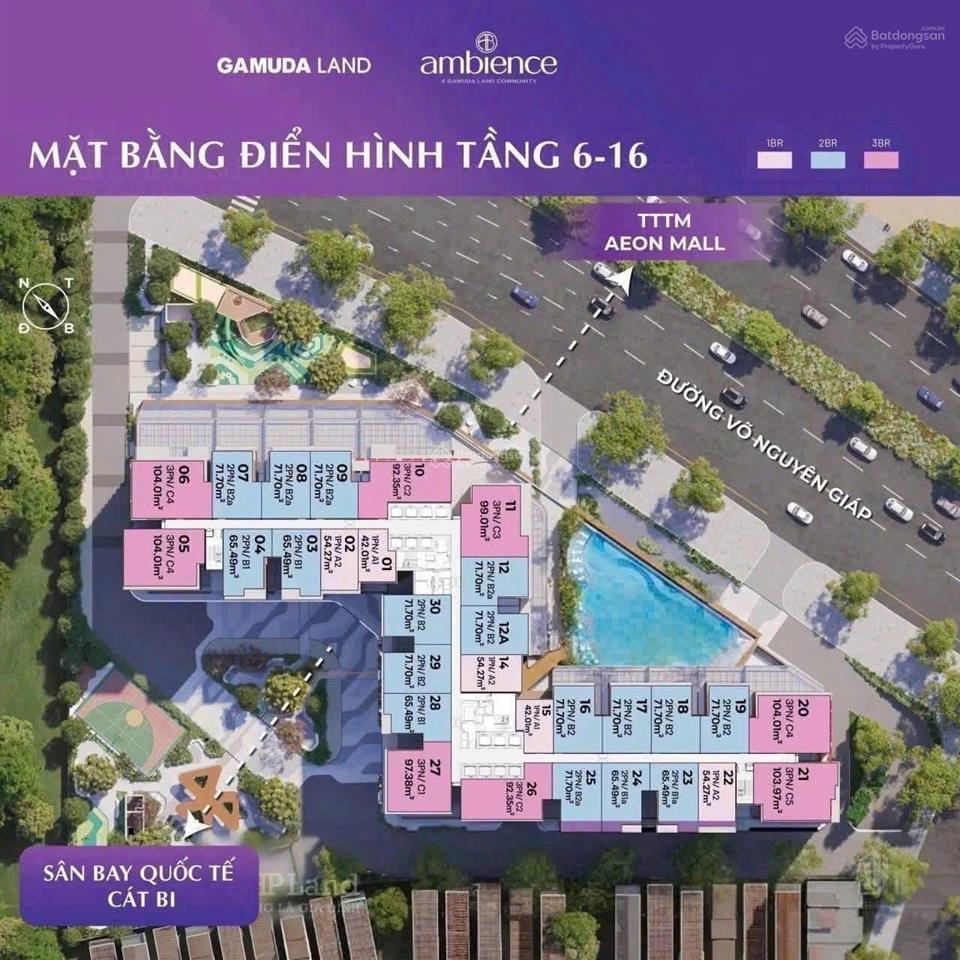 Bán căn 1.5 ngủ dự án ambience gamuda trực tiếp chủ đầu tư, dễ thanh khoản, dễ cho thuê