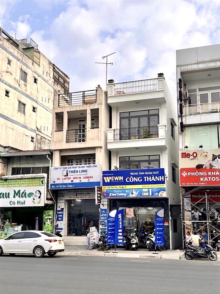 Siêu hiếm! 12,5 tỷ có nhà 3 tầng mới đẹp làm showrom mặt tiền võ thị sáu  p. xuân hoà (q3)