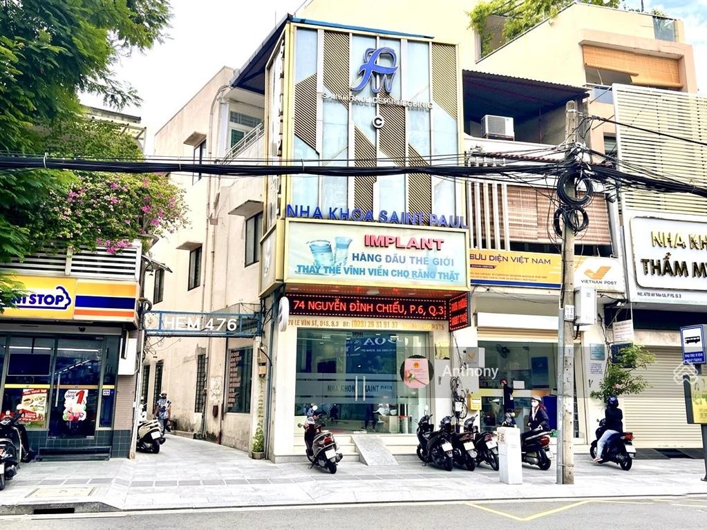Góc 02 mặt tiền nguyễn đình chiểu (q3)  ngang 4,6m (3tầng)  phù hợp showroom/f&b, 25,8 tỷ