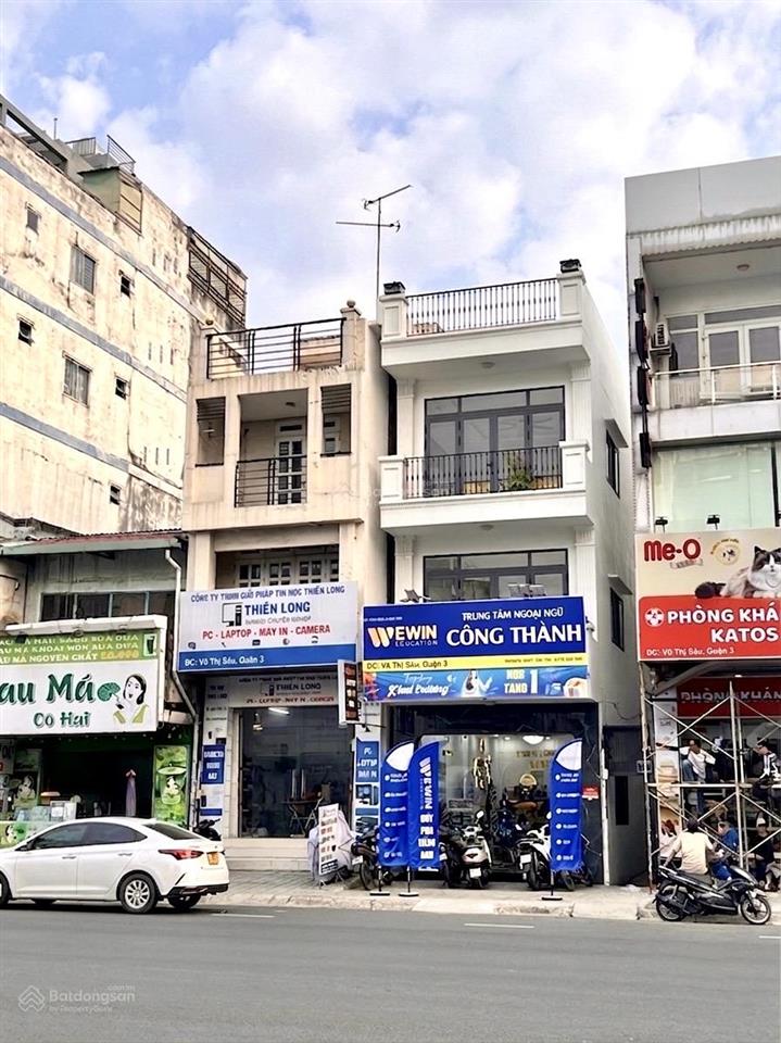 Nhà mới đẹp làm vp/showrom/trung tâm dạy học  mặt tiền võ thị sáu  p. xuân hoà (q3)  chỉ 28tr/th