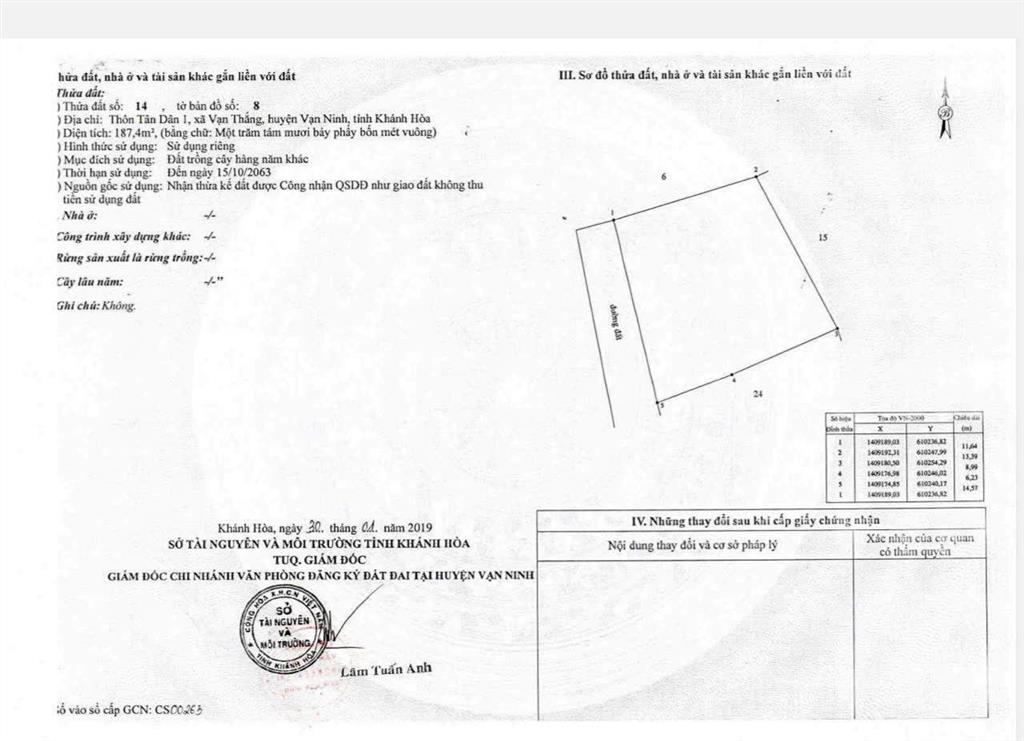 Bán đất thôn tân dân vạn thắng, vạn ninh | giá chỉ 7tr/m2