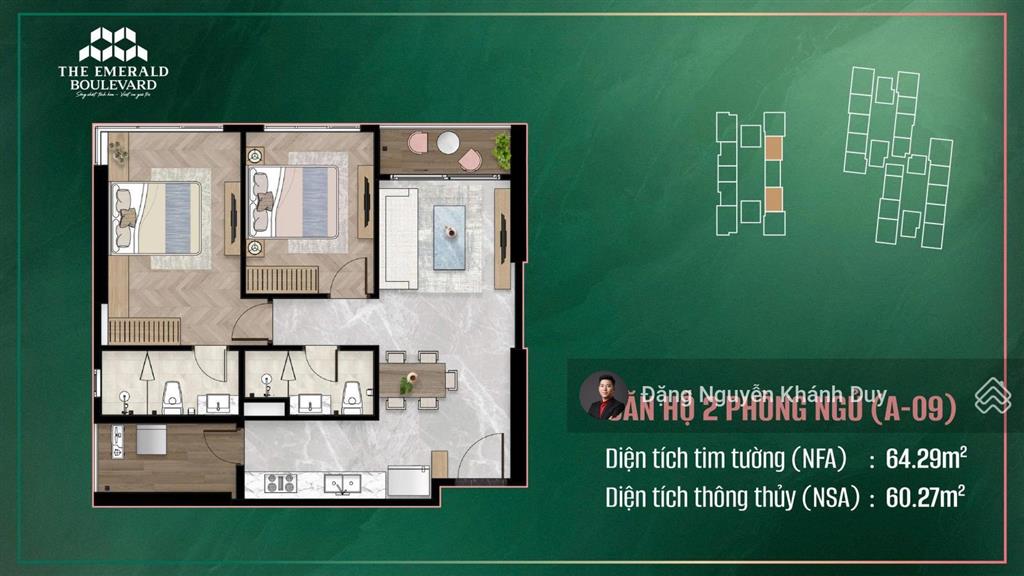 Booking ưu tiên chọn căn emerald boulevard dòng căn hộ cao cấp nhất ql13  full nội thất view sông