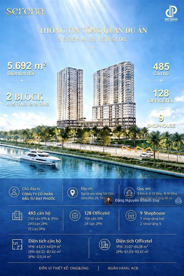 Booking ưu tiên căn hộ 1pn home resort ven sông serena riverside  vốn thanh toán chỉ từ 330 triệu