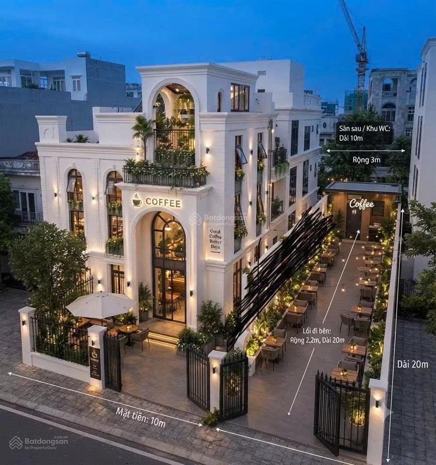 26,5 tỷ  song lập góc 190m2 hướng nam, đường 21m tiện đỗ xe, kinh doanh nhà hàng, call 0912 400 ***