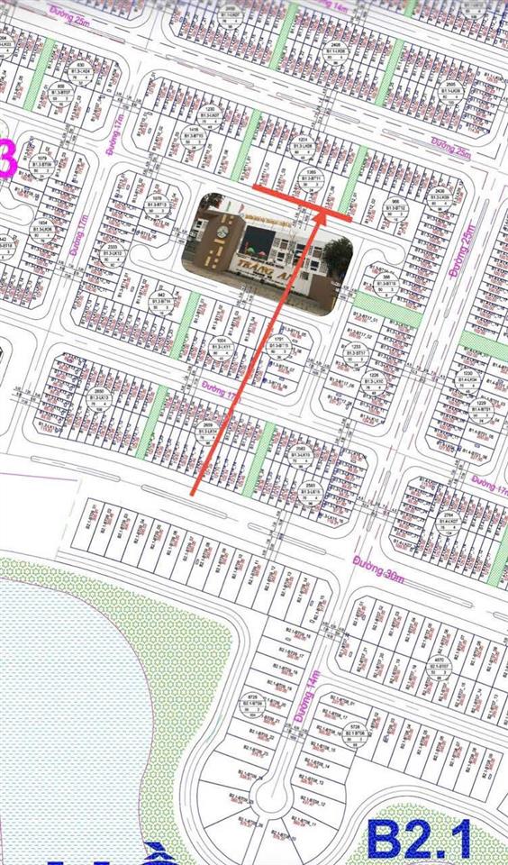Biệt thự khu b giá hời. diện tích 230m². gần trường liên cấp quốc tế. gần hồ 12ha, đường 3 xe tránh