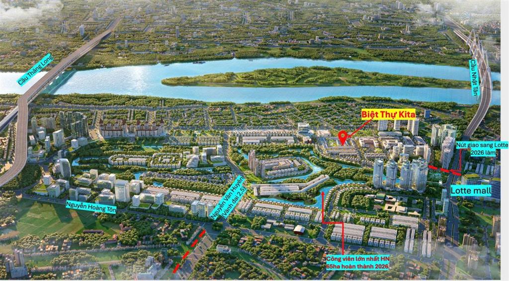 Biệt thự kita 140m, nhà mới, sẵn sổ, đường 17,5m 3 xe tránh nhau, 2 mặt tiền, view công viên