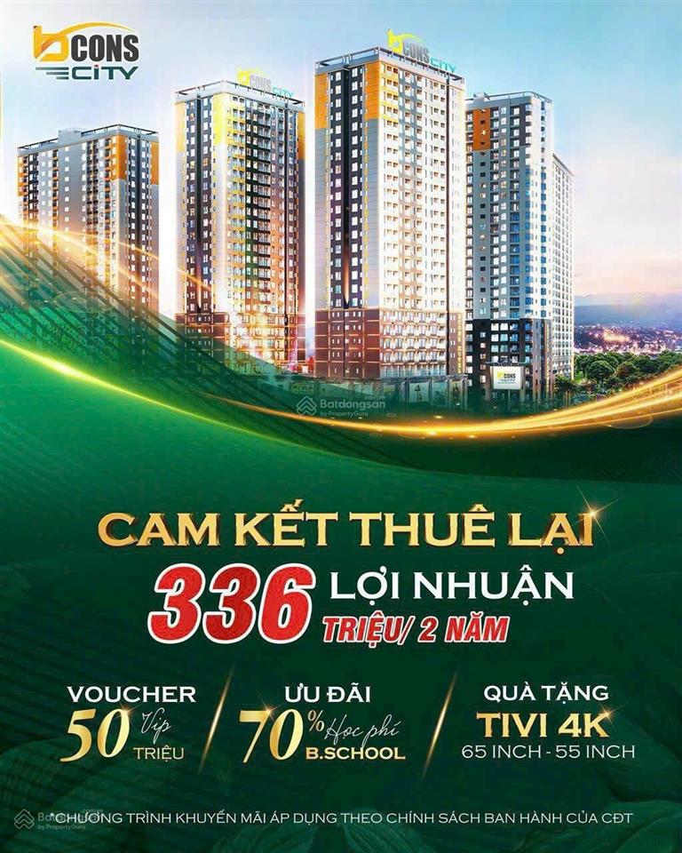 Bcons center city c1109, giá 2.772 tỷ/căn 2pn + 2wc, tầng 11 căn số 9, hướng đông nam