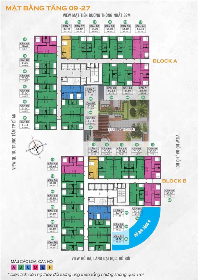 Bcons center city c1109, giá 2.772 tỷ/căn 2pn + 2wc, tầng 11 căn số 9, hướng đông nam