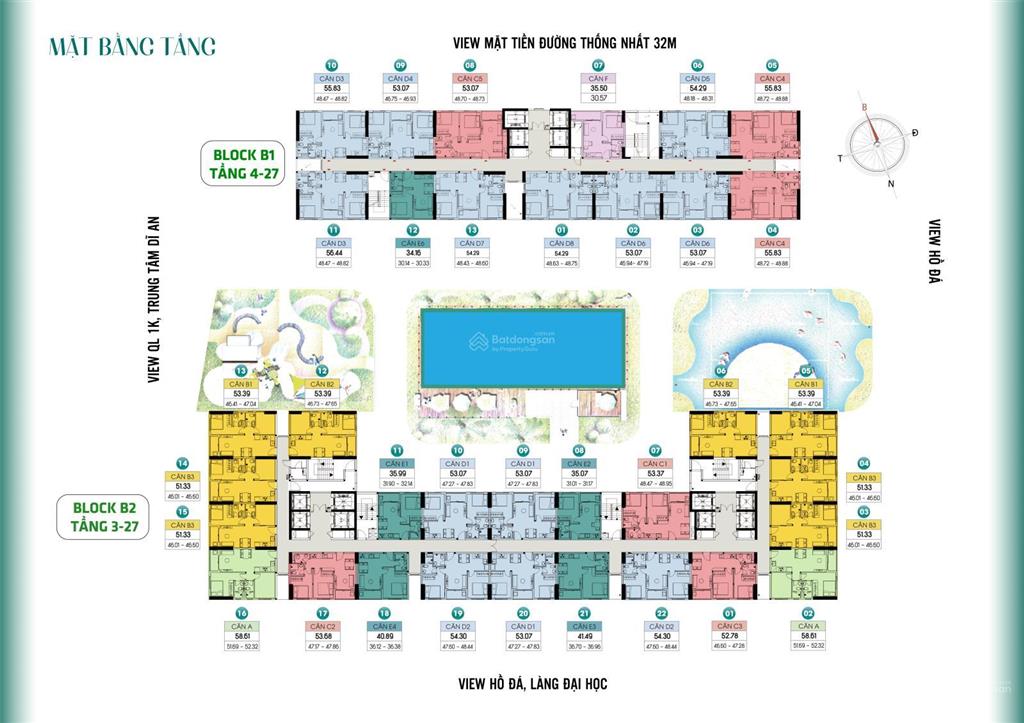 Bcons center city c1109, giá 2.772 tỷ/căn 2pn + 2wc, tầng 11 căn số 9, hướng đông nam