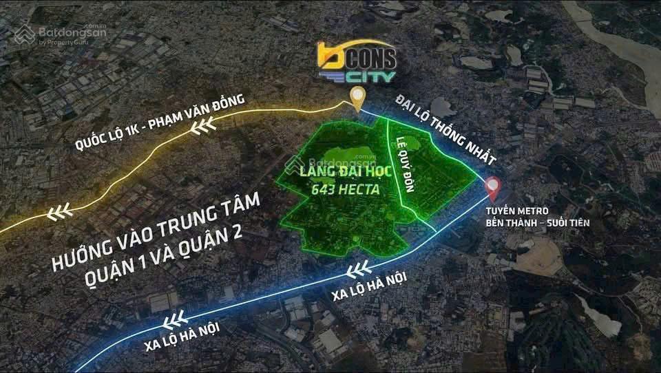 Suất nội bộ bcons city 2.6 tỷ/căn 2pn + 2wc, chiết khấu 6.1%, tặng 1.5 chỉ vàng