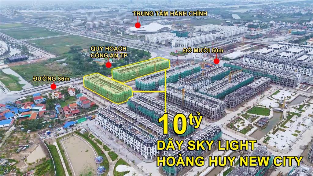 Bán shop house hoàng huy new city, 10,3 tỷ, 96m2 ngay cạnh trung tâm hành chính