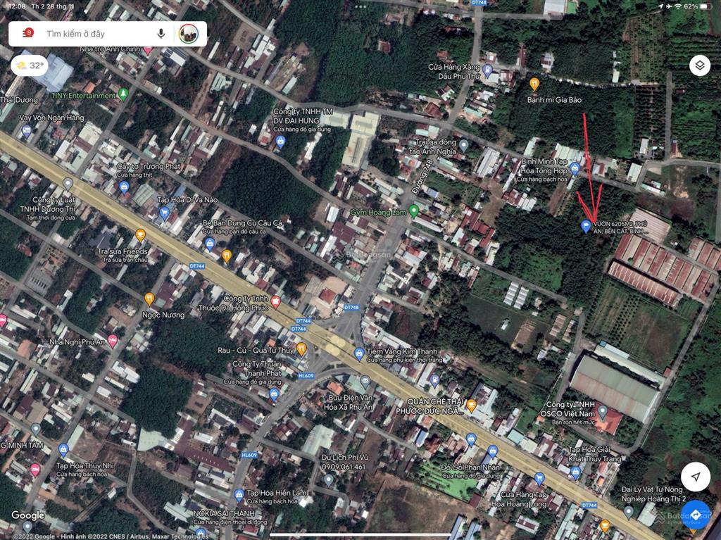 Bán đất phú an, bến cát, bình dương giá ngộp
