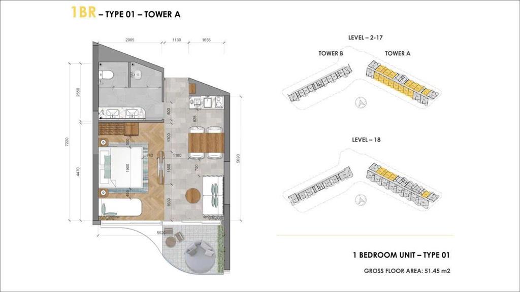 Bán cắt lỗ hơn 230tr căn hộ view biển 53m2 ixora hồ tràm by fusion full nội thất bàn giao t8/2026