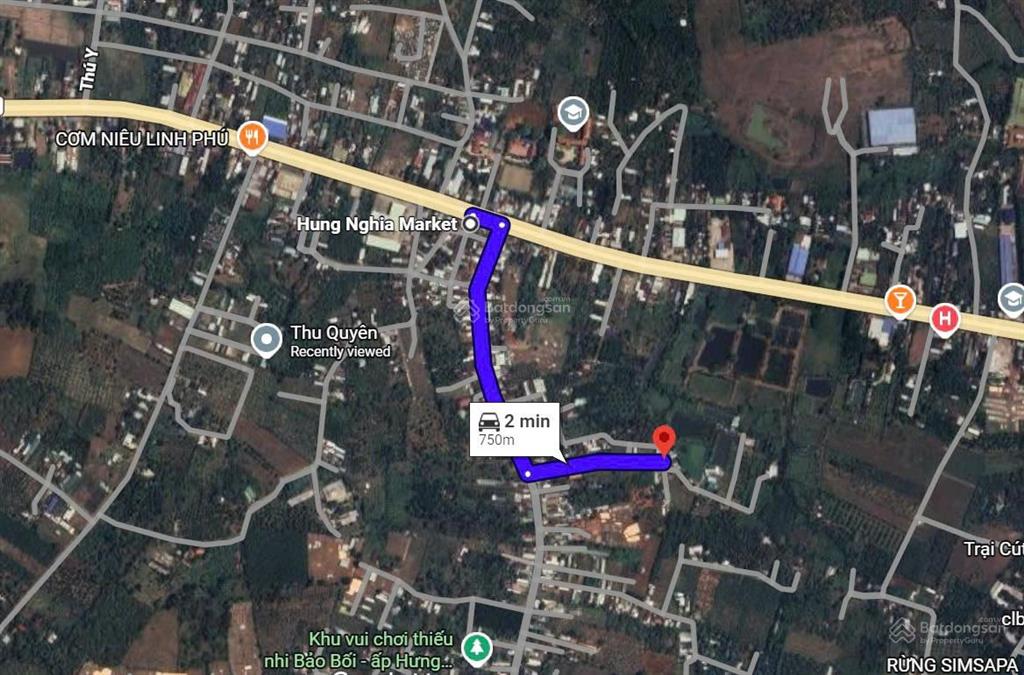 Bán đất nền xã hưng lộc, huyện thống nhất, đồng nai giá 800 triệu, diện tích 100m2 sổ riêng thổ cư
