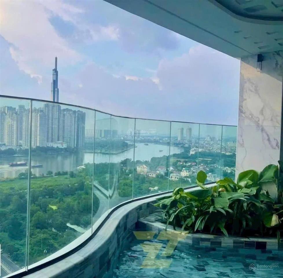Cho thuê 4pn zeit river thủ thiêm view sông  tầng cao  nhà mới 100%, nắm pass xem 24/7