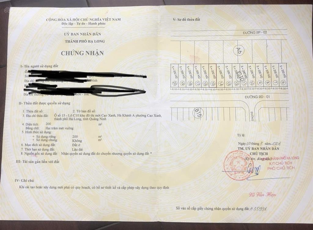 Bán đất hà khánh a  cao xanh trục 21m