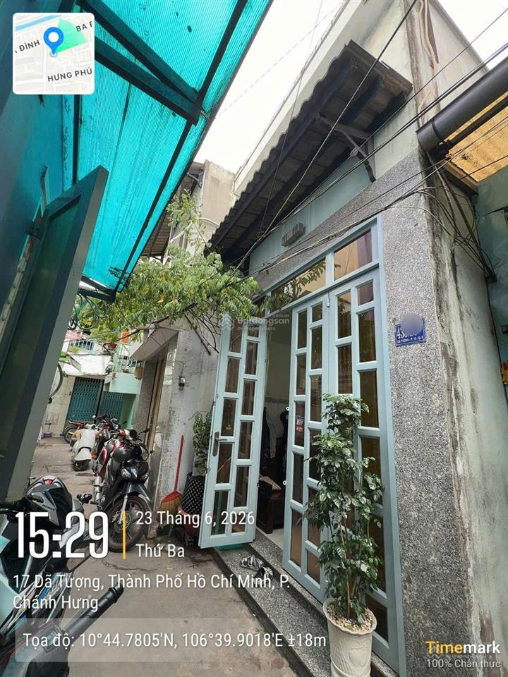 Cần bán căn nhà hẻm 435/, phường 10, quận 8, nay là phường chánh hưng