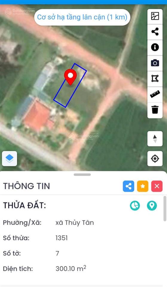 Bán đất mặt tiền 13,5m view công viên ở thủy tân phường hương thuỷ, tp huế 289m² = 10x28,9m