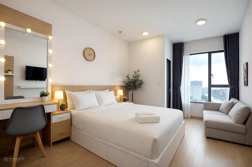 Cho thuê studio 28m2 full nội thất cao cấp rivergate 151 bến vân đồn, ở ngay