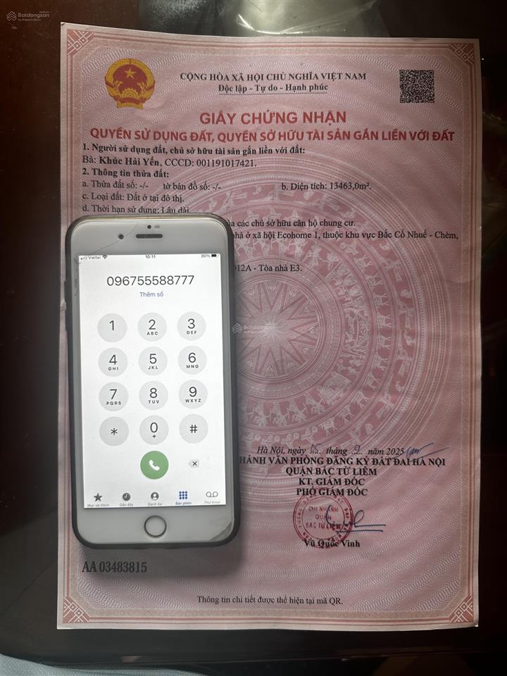 Chính chủ bán căn hộ 2pn full nội thất toà ecohome 1 giá 2,75 tỷ 0967 555 ***