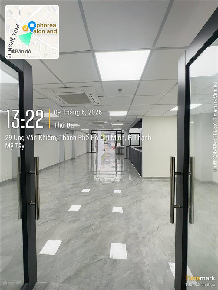Cho thuê tòa nhà văn phòng mới 100% số 29 ung văn khiêm p thạnh mỹ tây hầm 9 tầng 8x35m, hhmg 1 thg