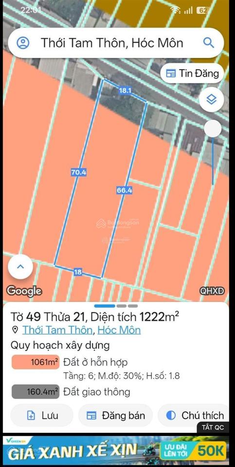 Gộp cần bán gấp xưởng + đất mặt tiền đường nhựa xã thới tam thôn, hóc môn, hồ chí minh