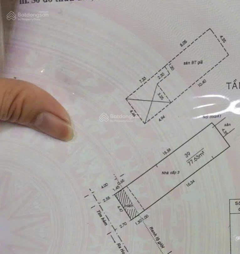 Bán khuôn nhà diện tích (4,5x18m), hẻm 6m, đường hoàng văn thụ, tân bình