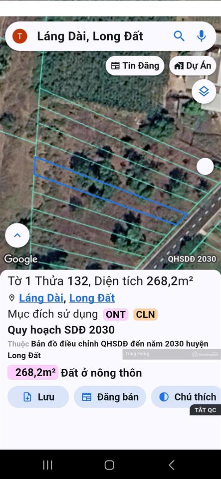 Chỉ 600 triệu sở hữu ngay 268,2m² đất tại láng dài, đất đỏ, hcm (100m2 thổ cư)