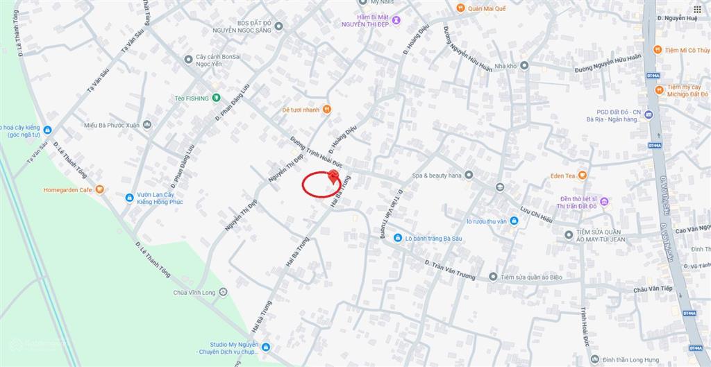 Bán đất tại đường hai bà trưng, tt đất đỏ, 1,65 tỷ, 213,3 m2, hàng hiếm giá siêu hời