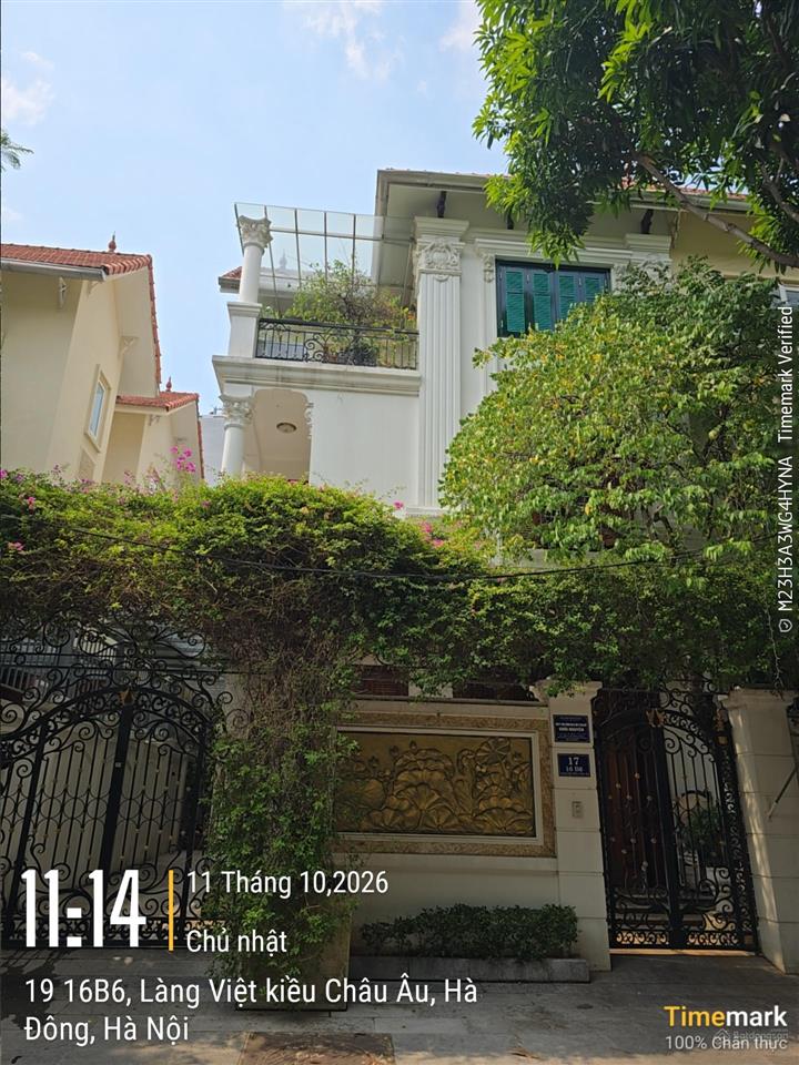 Bán gấp biệt thự làng việt kiều châu âu 134m2* mặt tiền 9m. dãy chính view gần khuôn viên chỉ 39 tỷ