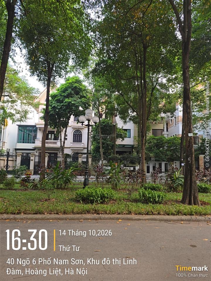 Biệt thự sân vườn kđt bán đảo linh đàm 253.7m2 mặt tiền 12.5m. view khuôn viên kinh doanh 69.5 tỷ