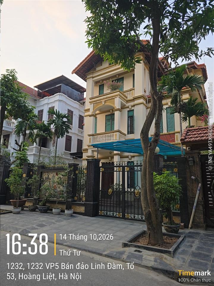 Biệt thự sân vườn kđt bán đảo linh đàm 253.7m2 mặt tiền 12.5m. view khuôn viên kinh doanh 69.5 tỷ
