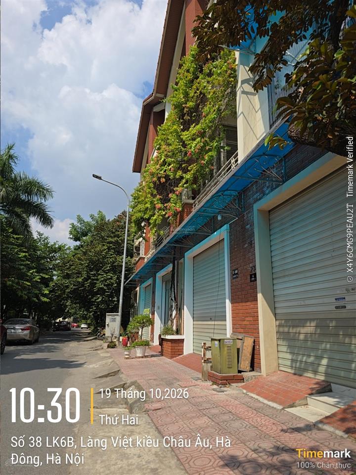 Bán gấp liền kề làng việt kiều châu âu 77m2* 4 tầng. view gần khuôn viên, vỉa hè kinh doanh 22.9 tỷ