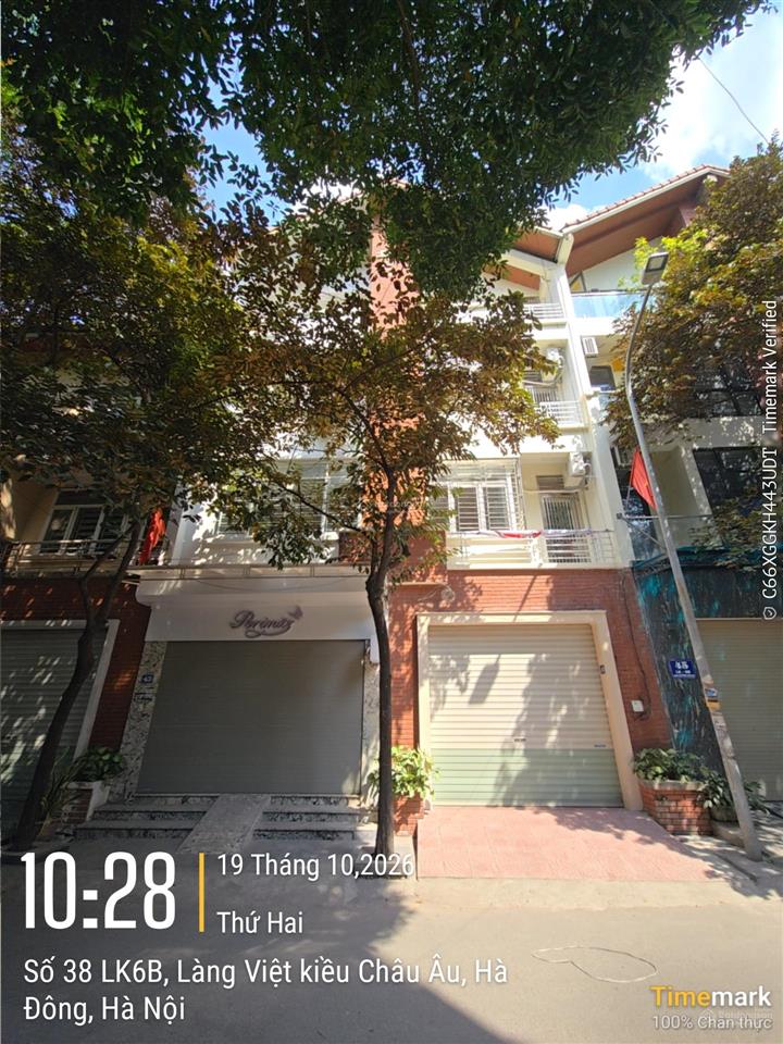 Bán gấp liền kề làng việt kiều châu âu 77m2* 4 tầng. view gần khuôn viên, vỉa hè kinh doanh 22.9 tỷ