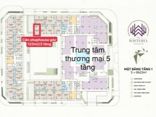 Shop khối đế căn góc giá trị kép kinh doanh + ở + cho thuê diện tích 122m2 giá 22 tỷ, sổ lâu dài
