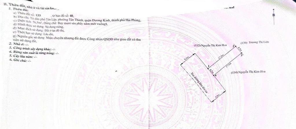 Siêu phẩm 76.5m2 mặt đường 18m tân thành, dương kinh. chỉ 1.55 tỷ