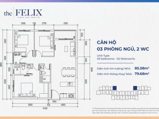 Ngộp bank, cắt lỗ bán nhanh căn góc 3pn  85m2  2,65tỷ dự án the felix phường bình hòa, tp.hcm