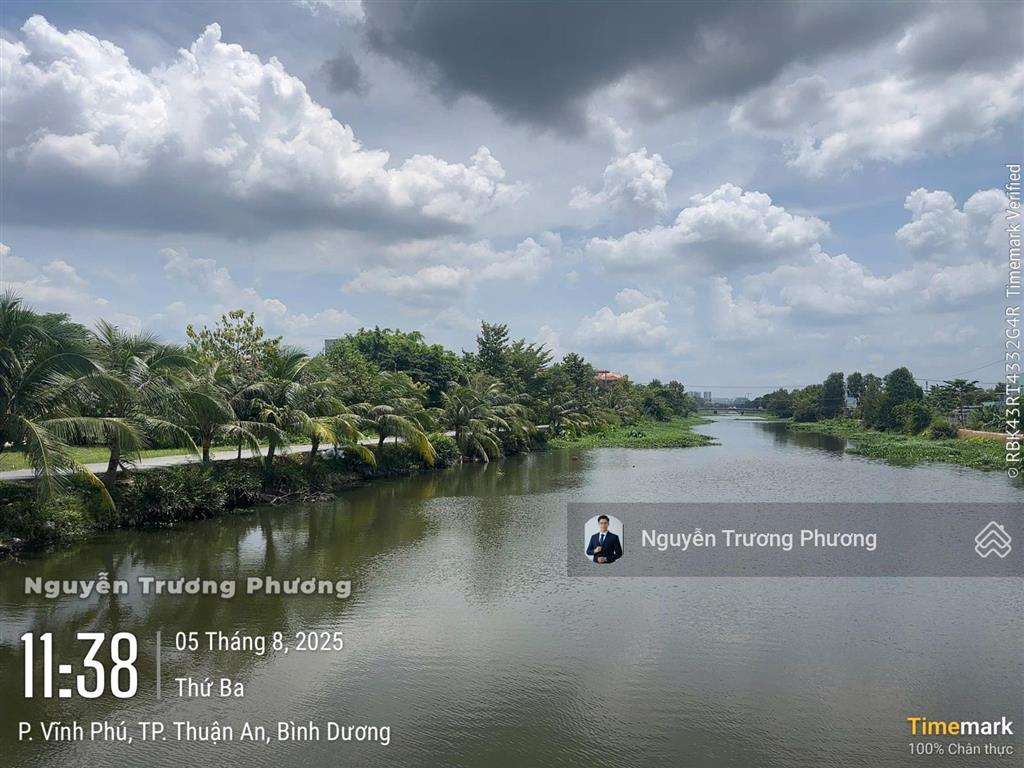 1531m2 có thổ cư đường bờ kênh sông đoạn khu biệt thự vĩnh phú  bệnh viện hạnh phúc  quốc lộ 13