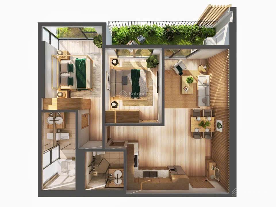 Căn 2pn diện tích 70m2 giảm giá sâu tại sky forest ecopark