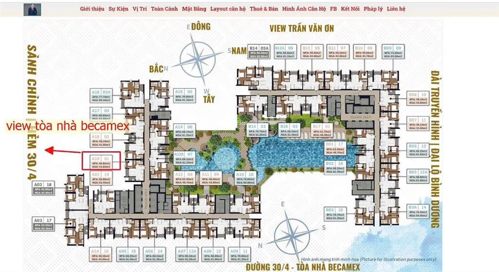 Chính chủ không tiếp môi giới, cho thuê ch happy one central  1pn 50m2 full nt  chủ 0908 278 ***
