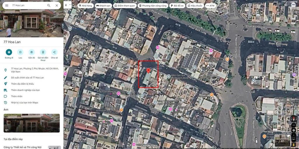 Bán nhà góc 2 mặt tiền hoa lan  hoa hồng | phan xích long | vị trí kinh do
