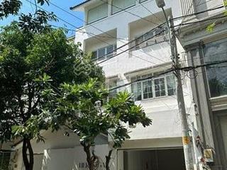 Cho thuê nhà nguyên căn mt khu bàu cát, phường 14. dt 12x18m. trệt, 3 lầu. sẵn máy lạnh