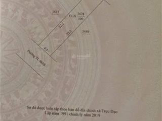 Bán 100m2 đất mặt đường 53b xã trực đạo, trực ninh, nam định giá 1,95 tỷ