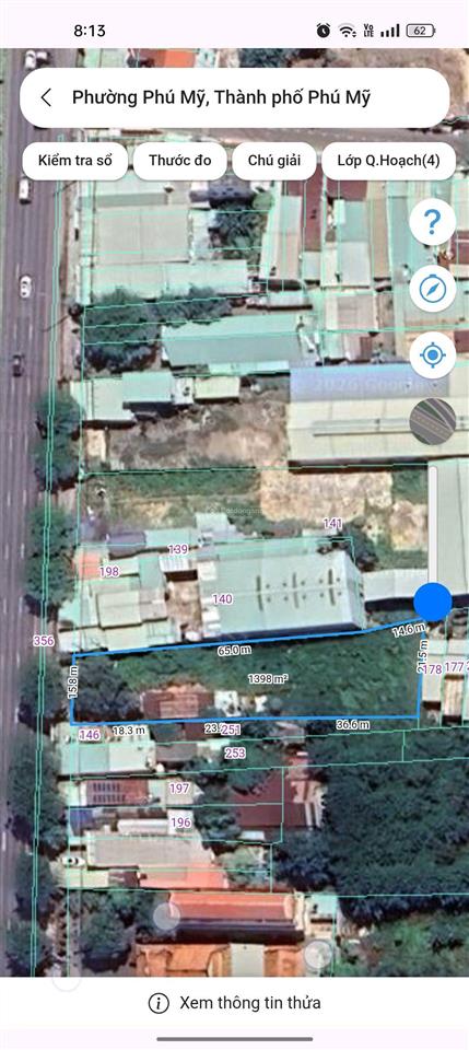 Bán đất mặt tiền ql51, trung tâm p. phú mỹ  tp. hcm