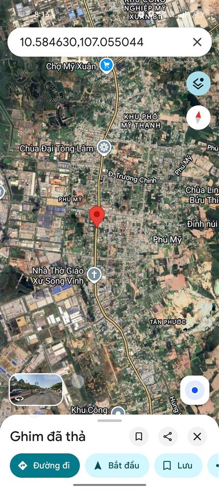 Bán đất mặt tiền ql51, trung tâm p. phú mỹ  tp. hcm