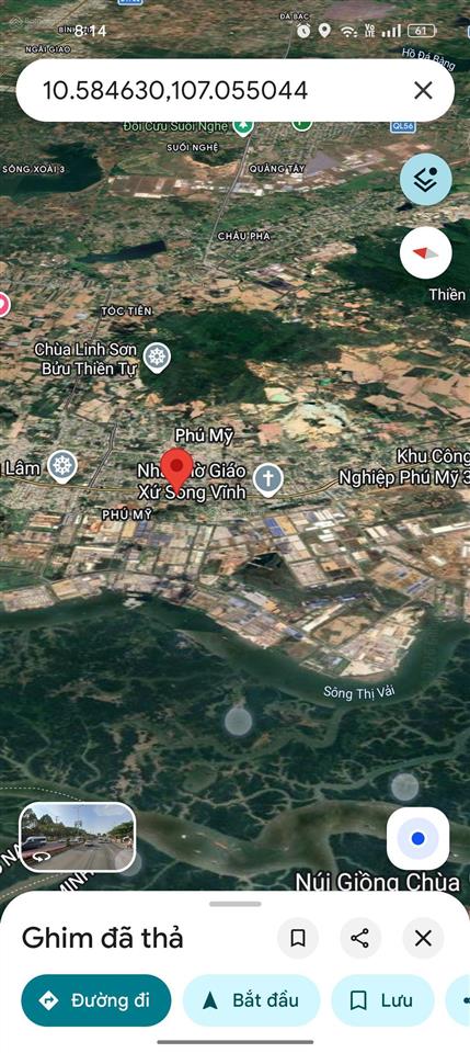 Bán đất mặt tiền ql51, trung tâm p. phú mỹ  tp. hcm