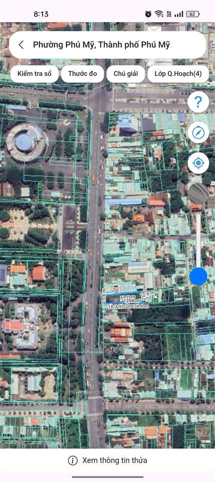 Bán đất mặt tiền ql51, trung tâm p. phú mỹ  tp. hcm