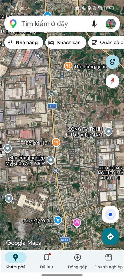 Bán 6100m mặt tiền ql51 p.phú mỹ, có sẵn kho xưởng. thích hợp làm showroom.