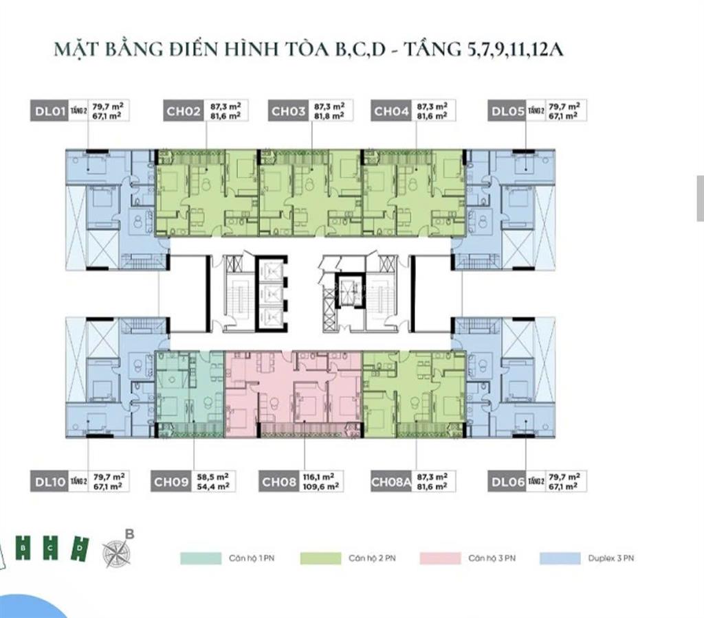Bán chung cư sunshine green iconic 54m 1 phòng ngủ (+1) thoáng đẹp chỉ 115tr/m2