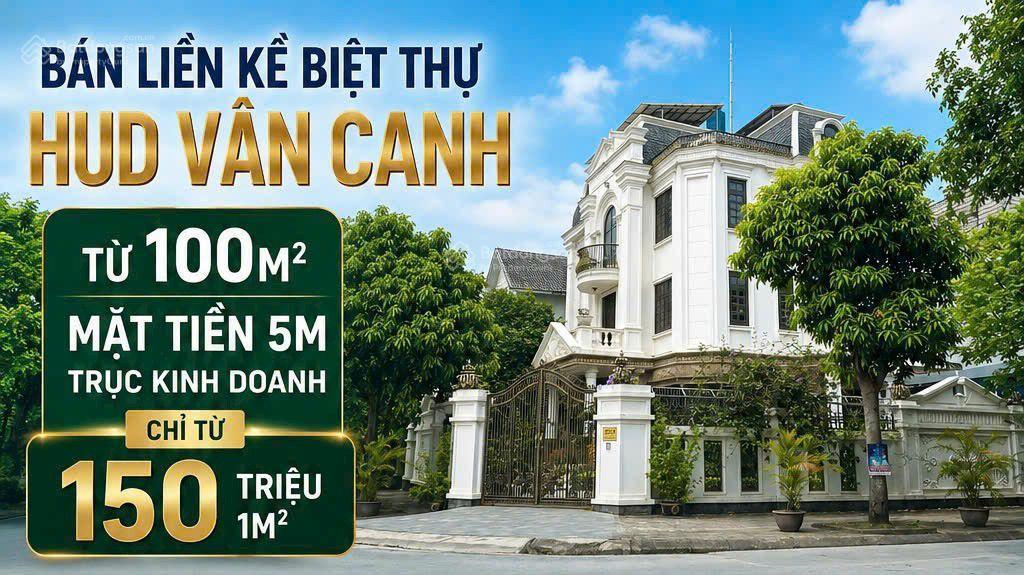 Bán gấp lk đô thị hud vân canh hoài đức, đầu tư, cho thuê, văn phòng,, dt 110 m, mt 5m, giá 141tr/m